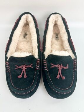 UGG Brett Moccasin Slip On Slippers Women's Sz 10 UGGplush Lined